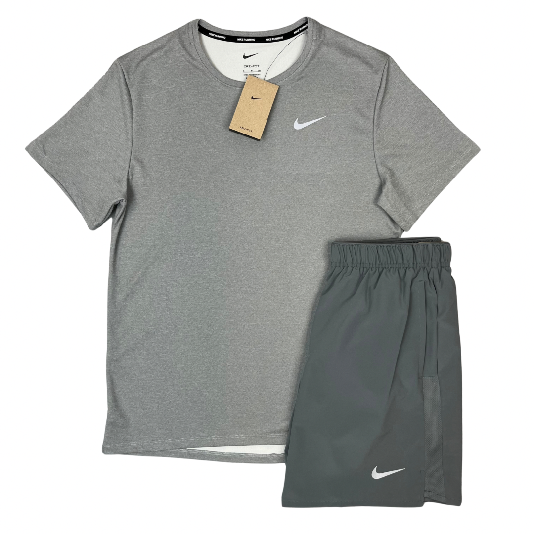 NIKE UV MILER TSHIRT / SHORTS - GREY