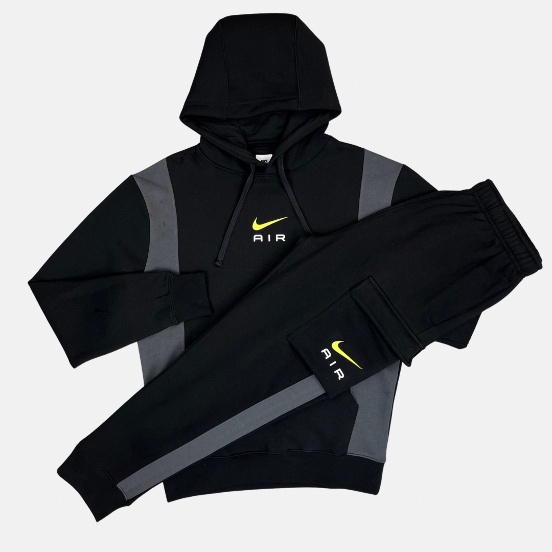 Air Swoosh Tracksuit Set Black Neon