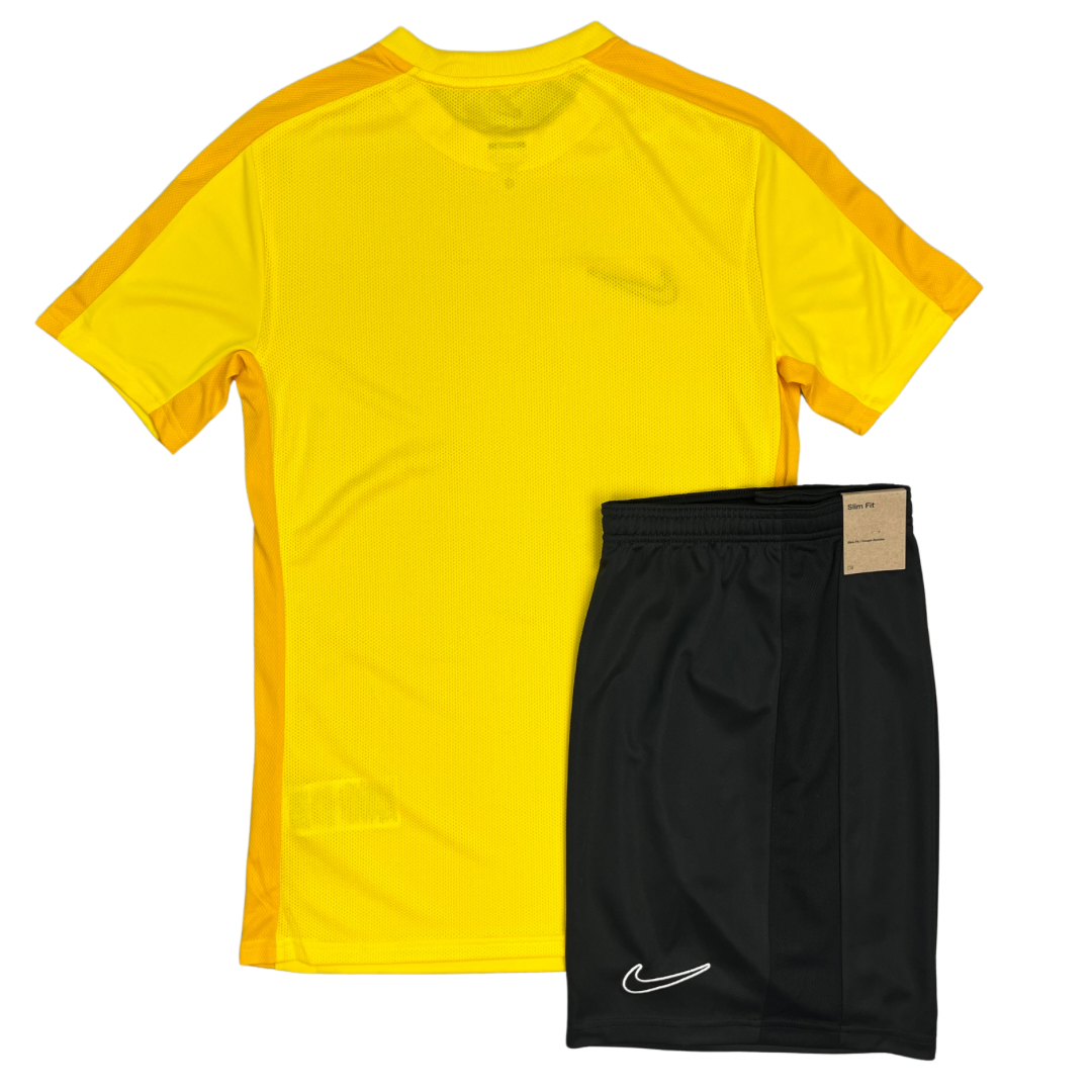 Nike Academy Drill Tshirt Shorts Set Yellow Black S S