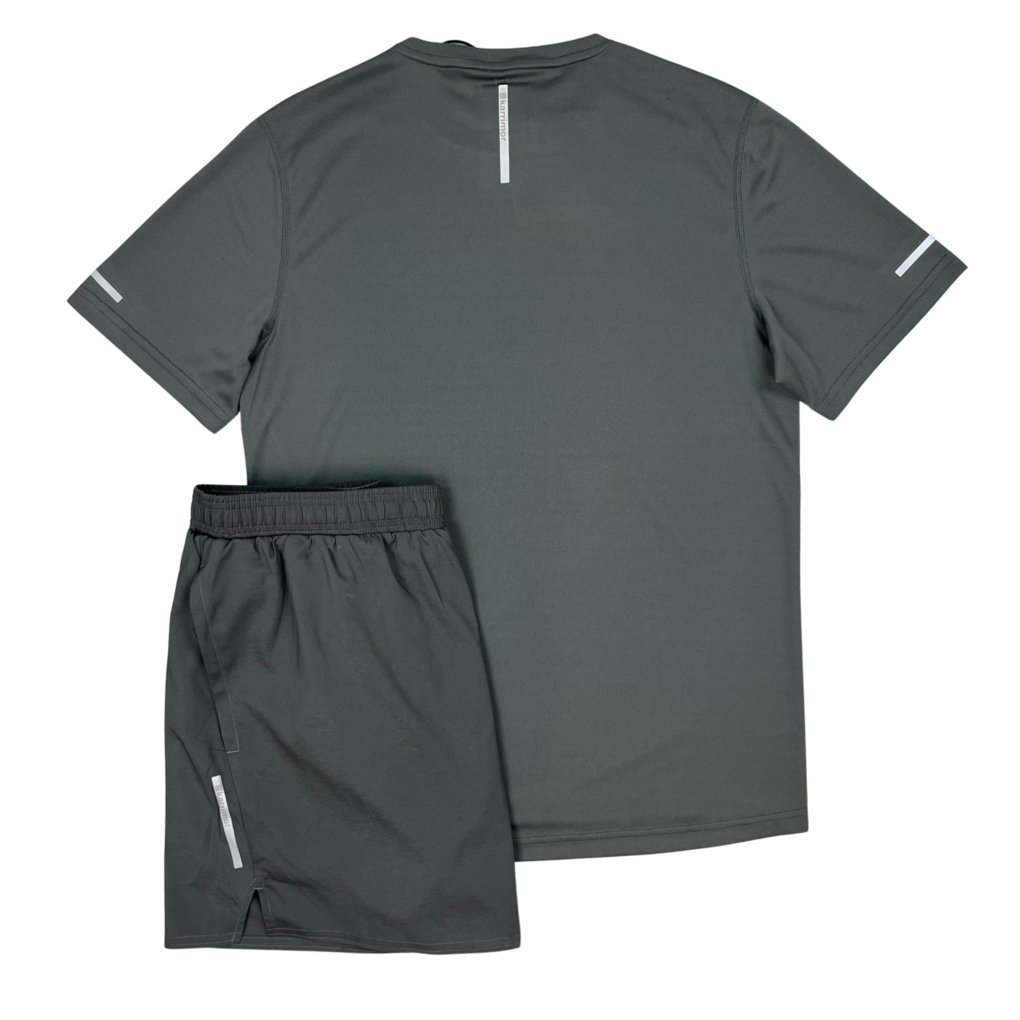 Karrimor Run T-Shirt / Shorts Set - Charcoal