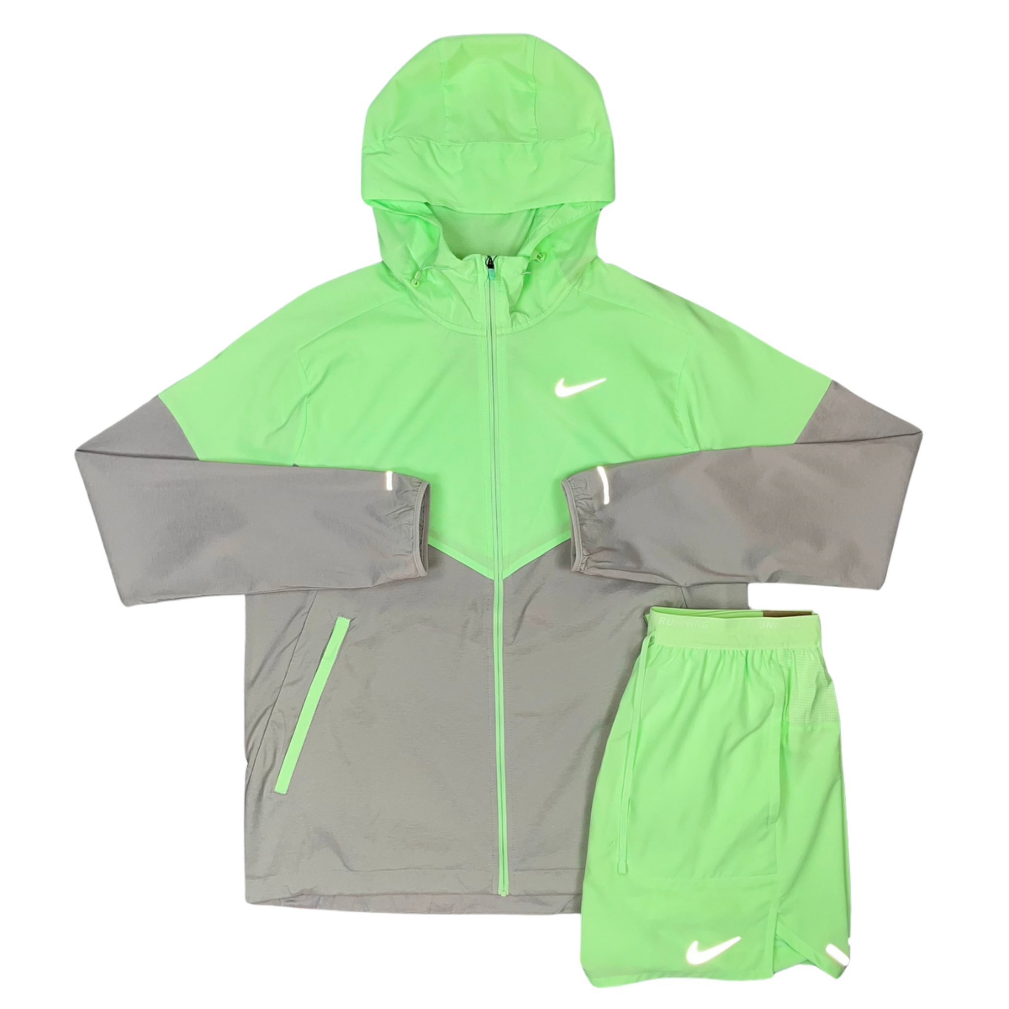 Nike Repel Windbreaker / Stride Shorts Set - Vapour Green