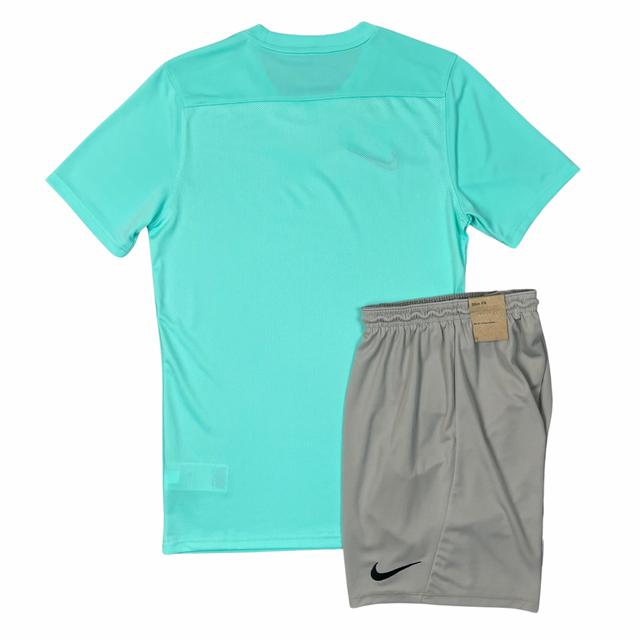 Nike Dri-Fit Tshirt / Shorts Set - Hyper Turquoise / Grey