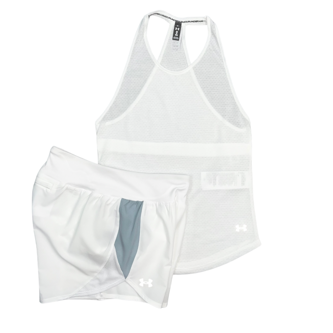 Under Armour Women's Tank Top Shorts Set - Halo White