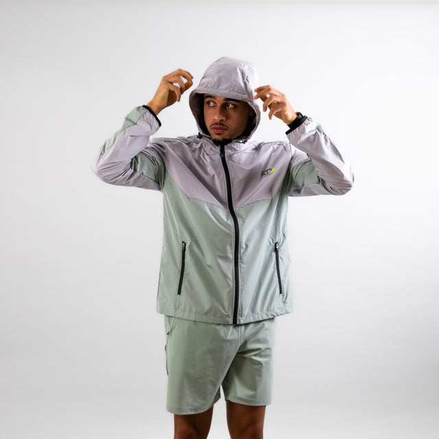 ATX Boulder Track Jacket - Grey/Green