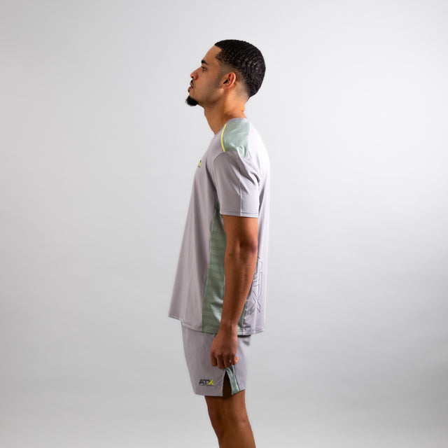 ATX Cascade T-Shirt / Shorts Set - Grey/Green
