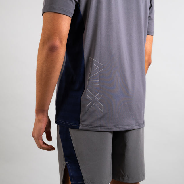 ATX Cascade T-Shirt / Shorts Set - Dark Grey/Navy