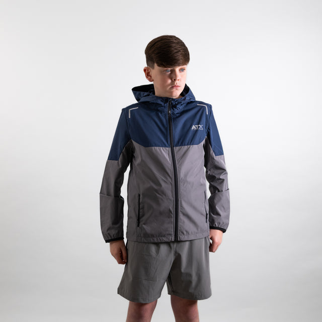 ATX Junior Boulder Track Jacket - Navy/Dark Grey