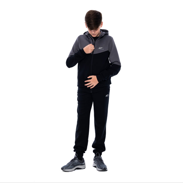 ATX Junior Tundra Full Zip Hoodie - Black/Dark Grey