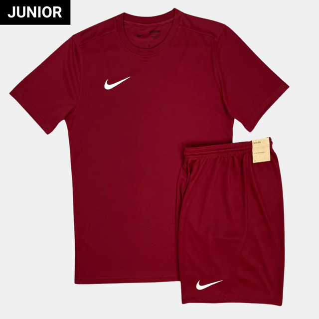 Nike Junior Dri-Fit Tshirt / Shorts Set - Burgundy