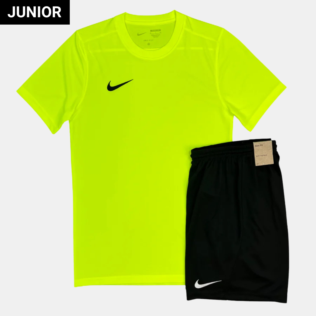 Nike Junior Dri-Fit Tshirt / Shorts Set - Volt Green / Black