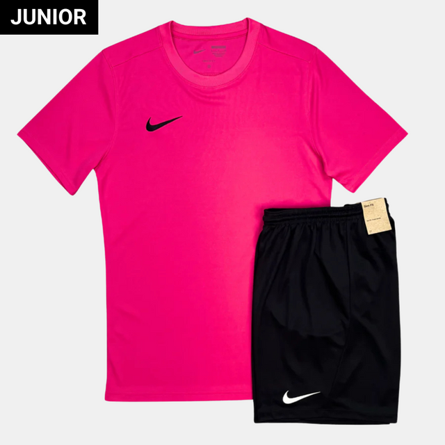 Nike Junior Dri-Fit Tshirt / Shorts Set - Pink / Black