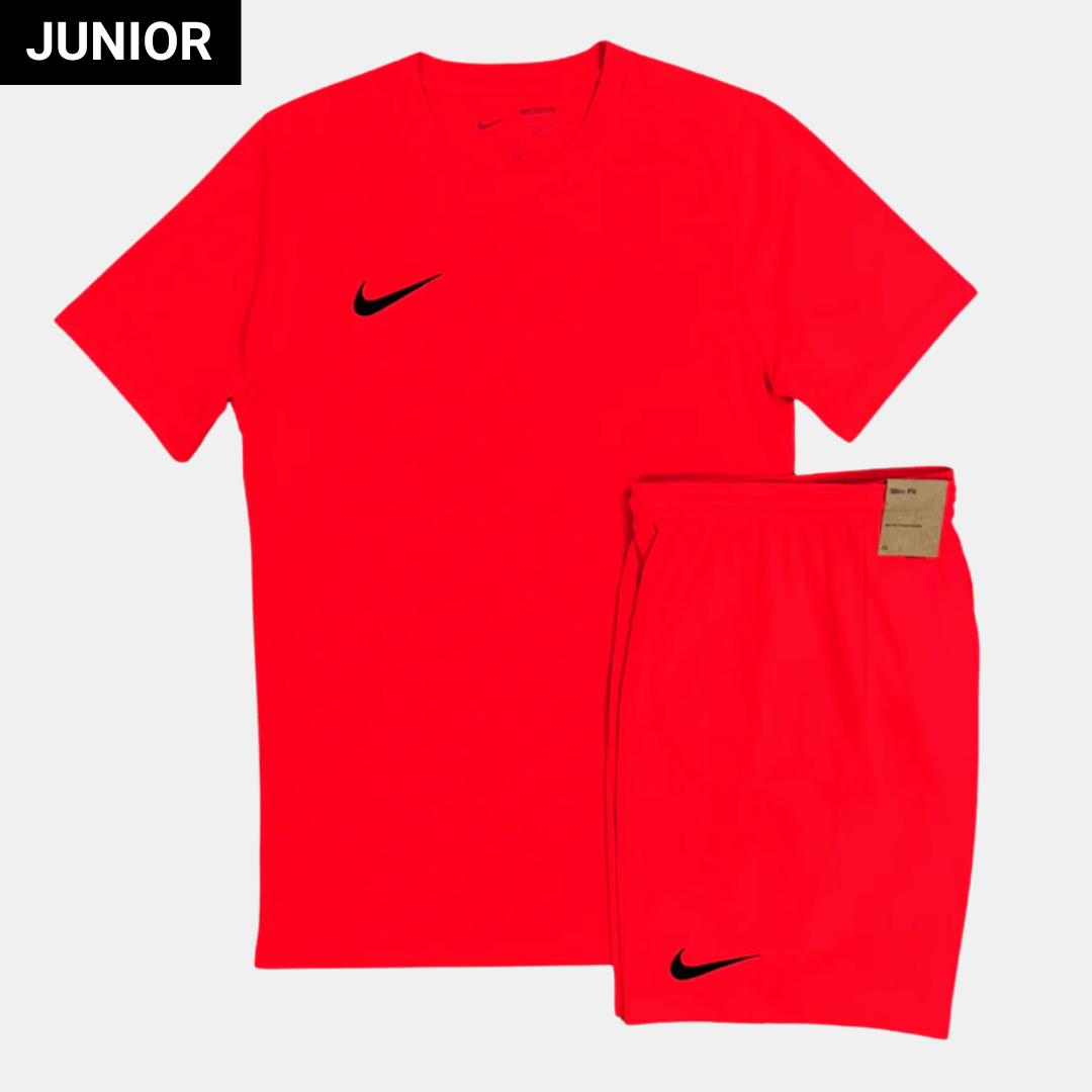 Nike Junior Dri-Fit Tshirt / Shorts Set - Red Crimson