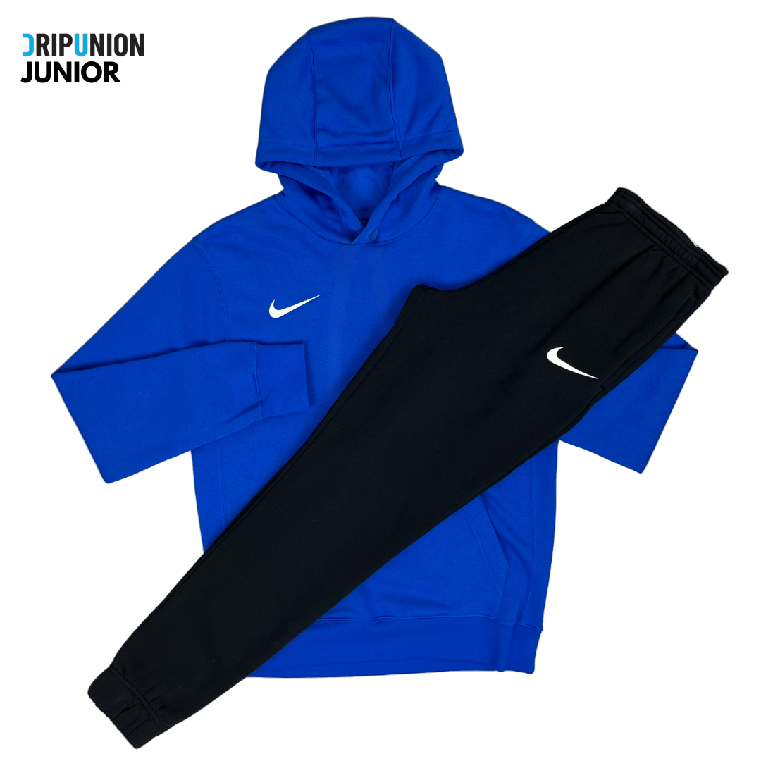 Nike Junior Fleece Tracksuit - Blue / Black