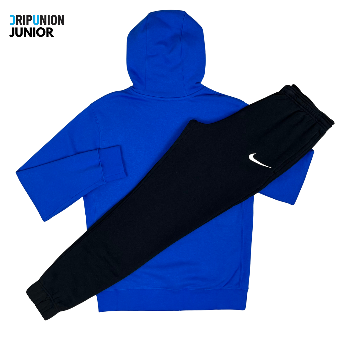 Nike Junior Fleece Tracksuit - Blue / Black