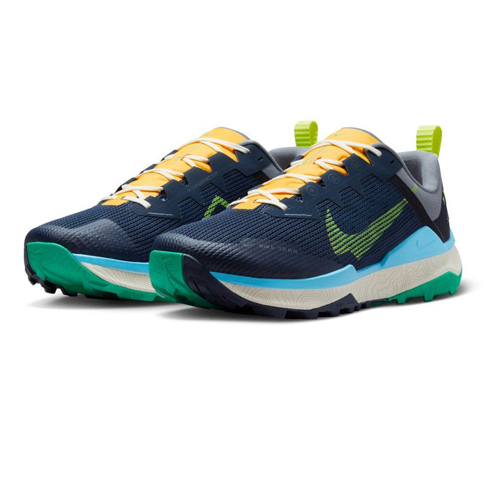 NIKE WILDHORSE 8 TRAIL RUNNING SHOES - OBSIDIAN NAVY / YELLOW / VOLT