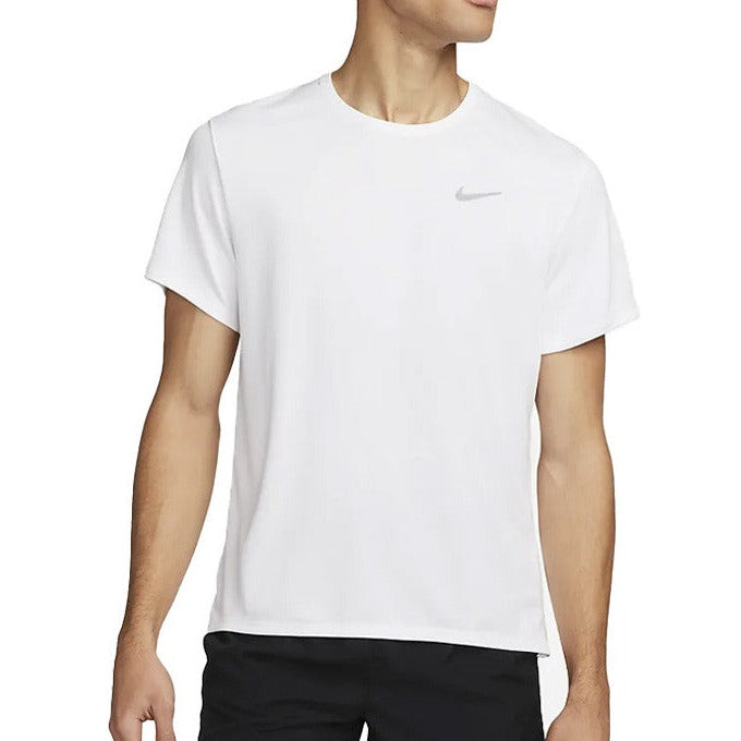 NIKE UV MILER RUNNING T-SHIRT - WHITE