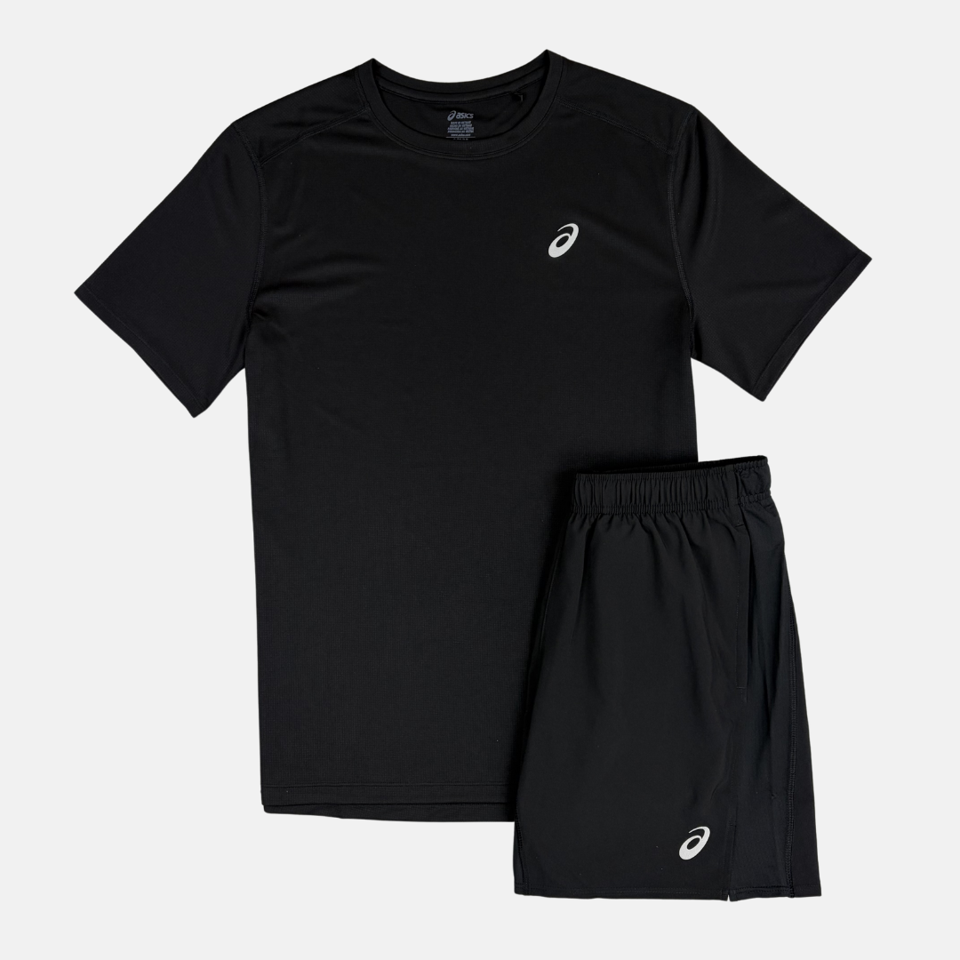 Asics Core T-Shirt / Shorts Set - Black