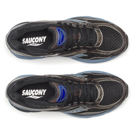 Pair of Saucony running shoes on a white background