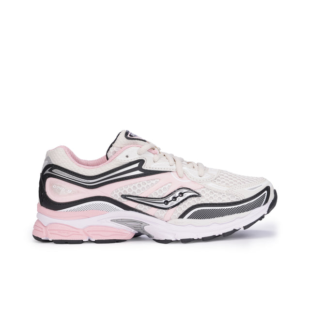 Saucony Junior ProGrid Omni 9 - Ivory/Pink