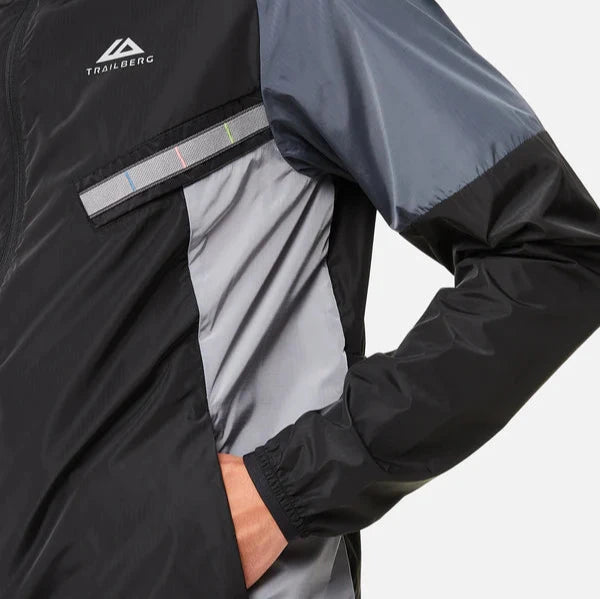 Trailberg Triathlon 3.0 Windbreaker Jacket - Black / Grey