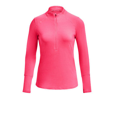 UNDER ARMOUR WOMEN'S RUN 2.0 HALF ZIP TOP - NEON PINK