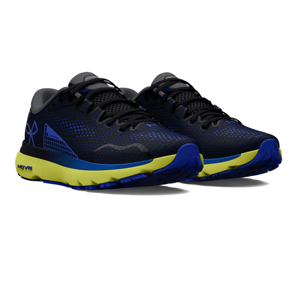 UNDER ARMOUR HOVR INFINITE 5 RUNNING SHOES - BLACK / BLUE / YELLOW
