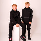 Flux Junior Velar Hoodie Tracksuit - Black
