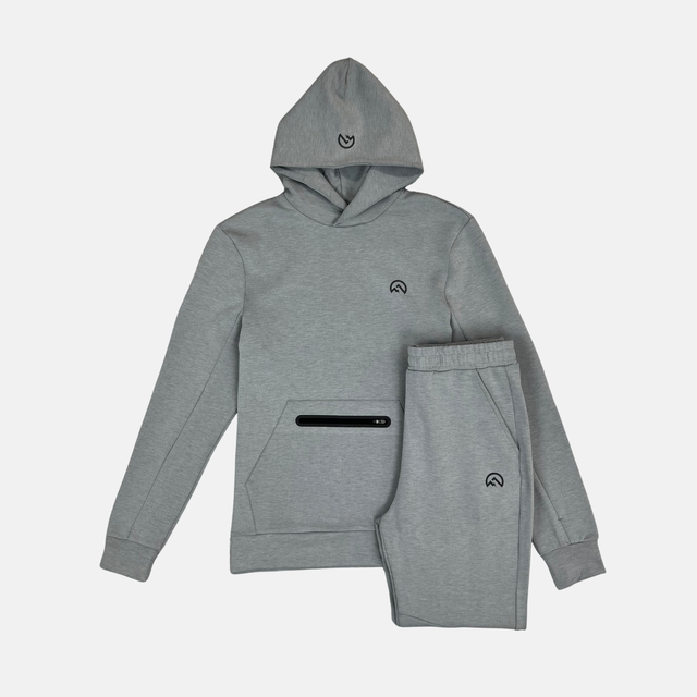 Flux Junior Velar Hoodie Tracksuit - Grey