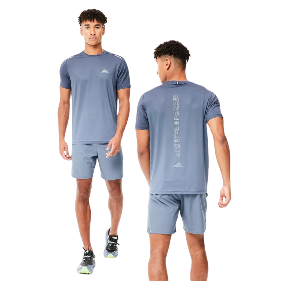 Trailberg Gradient T-Shirt / Cloud Shorts Set - China Blue