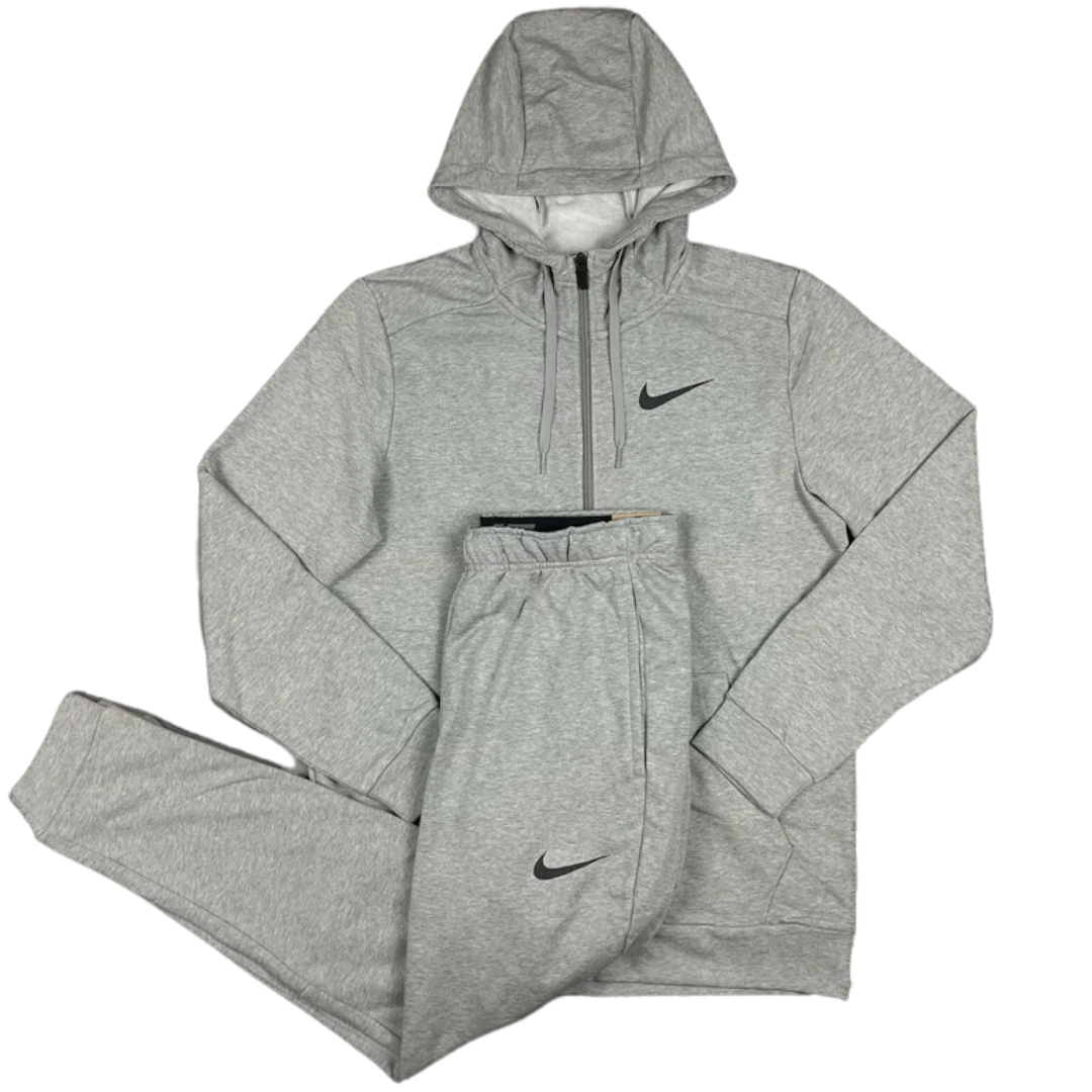 Nike Thermal Dri Fit Tracksuit Marl Grey