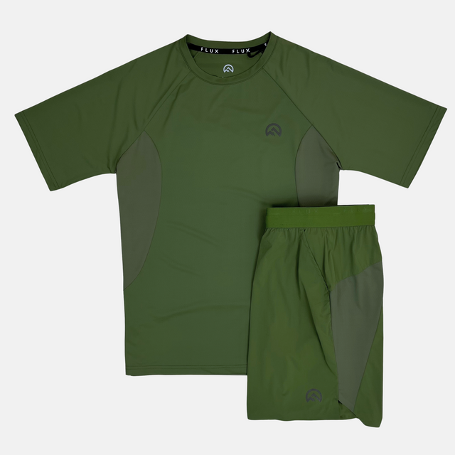 Flux Tech T-Shirt / Shorts Set - Khaki