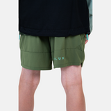 Flux Junior Gradient Jacket / Versatility Shorts Set - Khaki/Alkaline
