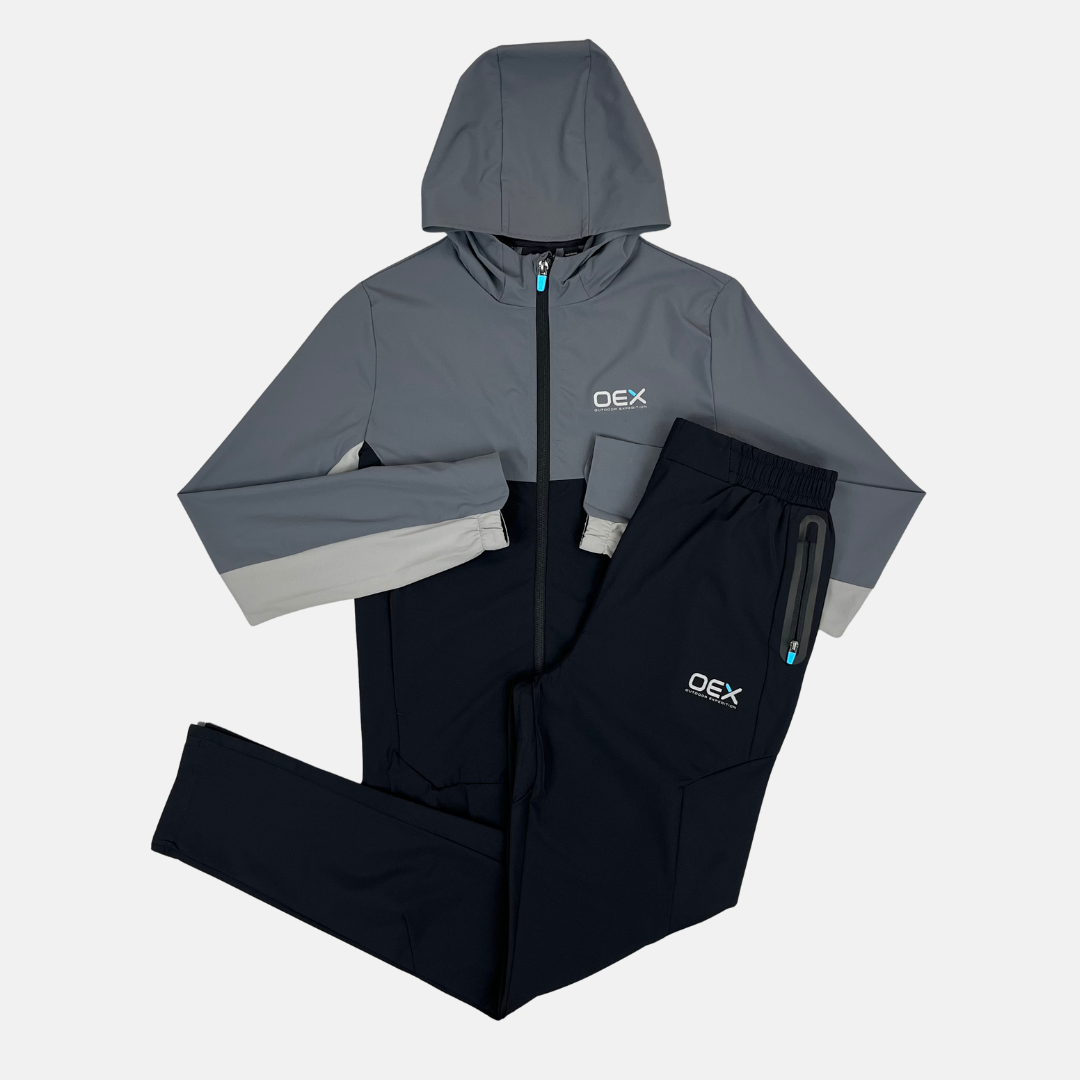 OEX Junior Pental Tracksuit - Black / Charcoal