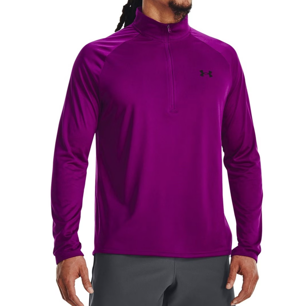 UNDER ARMOUR TECH HALF ZIP PURPLE
