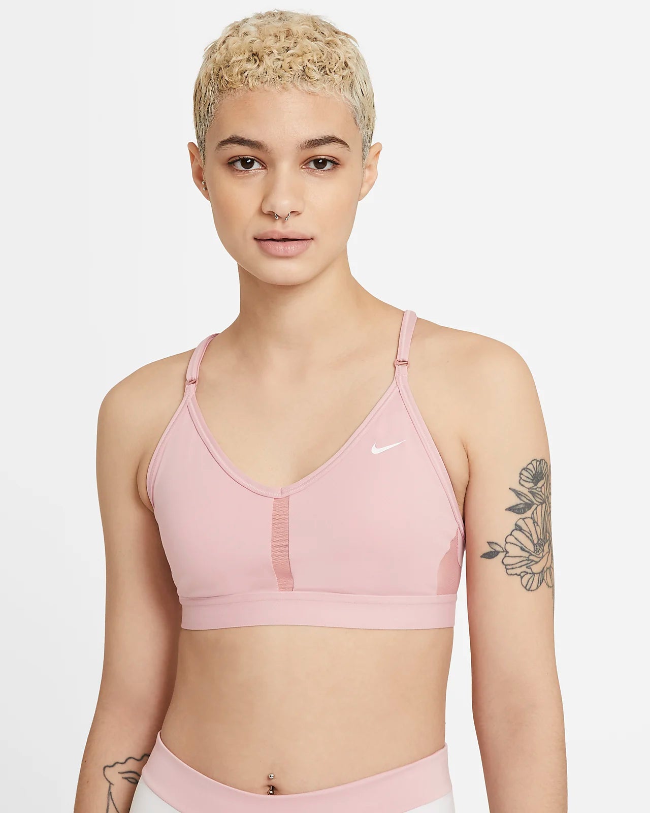 Nike indy sports bra pink best sale