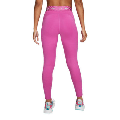 NIKE WOMEN'S PRO GRAPHIC LUXE TRAINING LEGGINGS - ACTIVE PINK