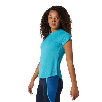 New Balance Women's Q Speed T Shirt - Blue