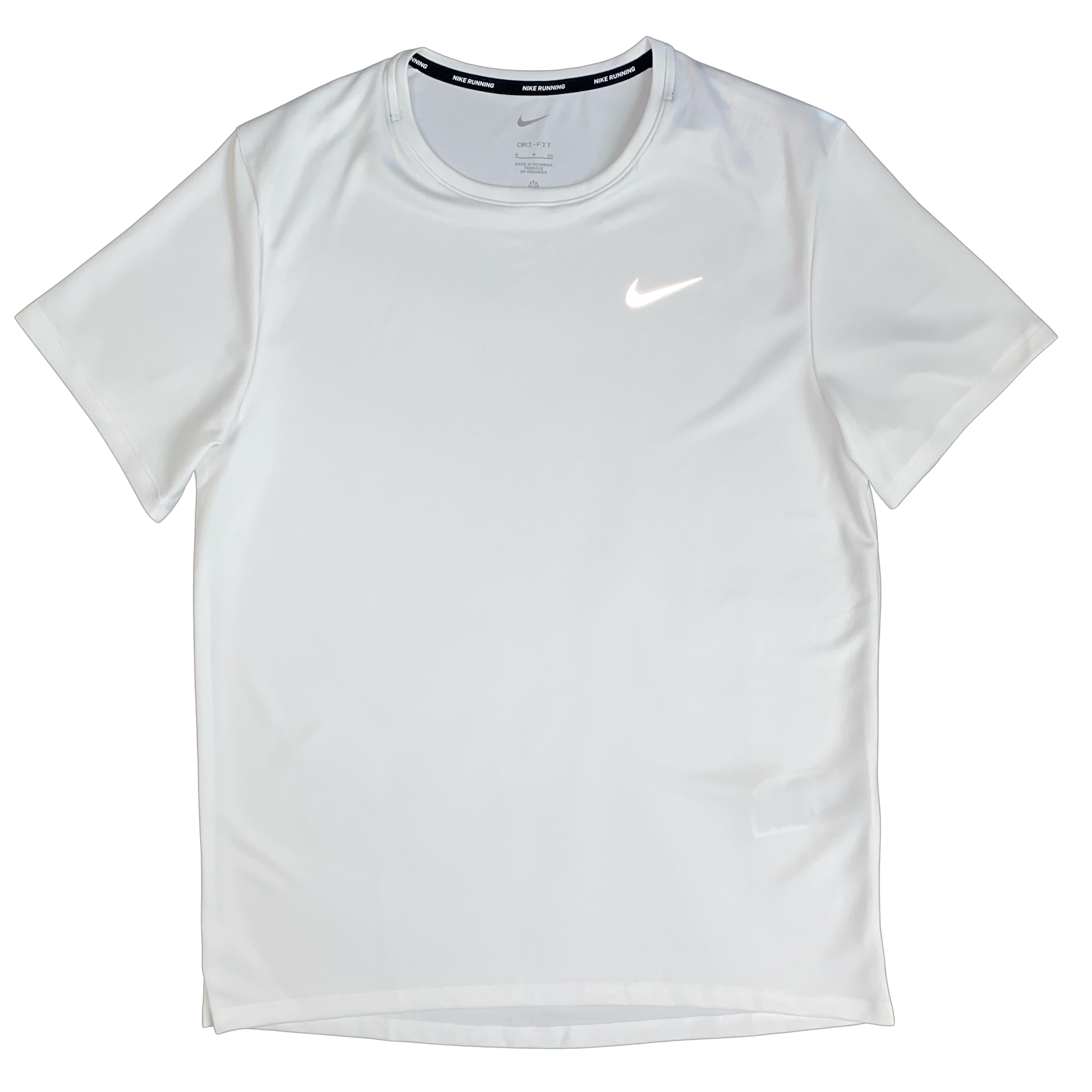 NIKE UV MILER RUNNING T-SHIRT - WHITE