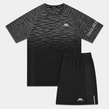 Trailberg Arc Seamless T-Shirt / Shorts Set - Black/Moon Grey