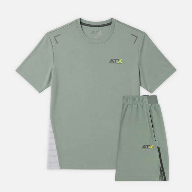 ATX Granite T-Shirt / Shorts Set - Green/Grey
