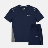 ATX Granite T-Shirt / Shorts Set - Navy/Dark Grey