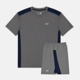 ATX Cascade T-Shirt / Shorts Set - Dark Grey/Navy