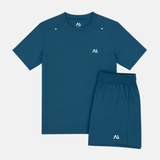 Agaru Pacer T-Shirt / Shorts Set - Teal Blue