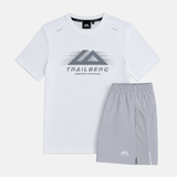 Trailberg Movement T-Shirt / Shorts Set - White/Lunar Grey