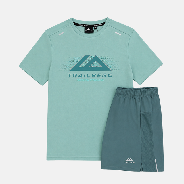 Trailberg Movement T-Shirt / Shorts Set - Arctic Chill