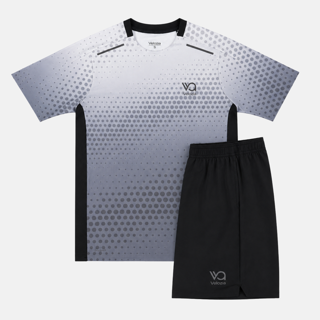 Velozia Performance T-Shirt / Shorts Set - Cadence Grey/Black