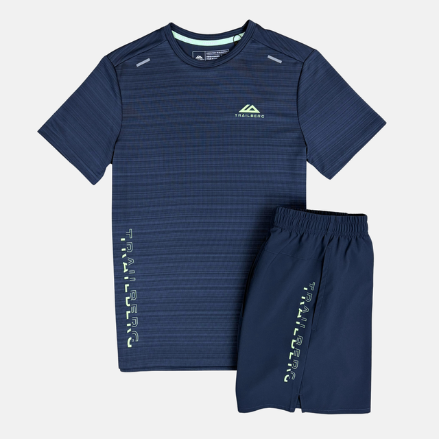 Trailberg Crest 3.0 T-Shirt / Shorts Set - Storm Blue