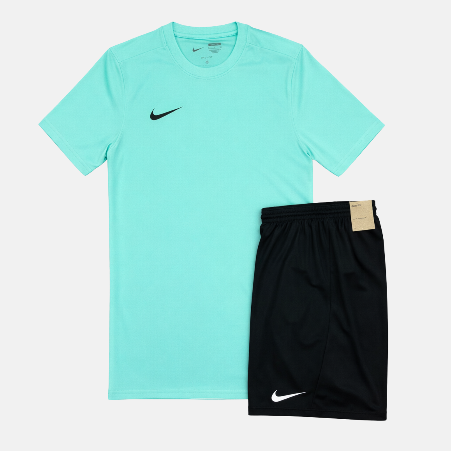 Dri Fit Tshirt Shorts Set Hyper Turquoise Black