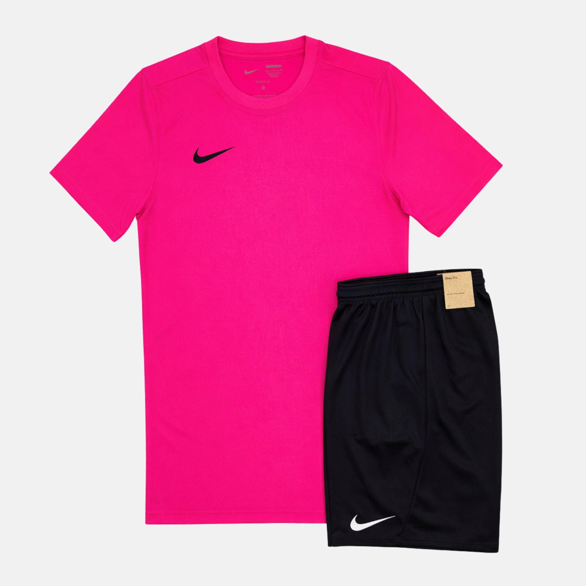 Dri Fit Tshirt Shorts Set Pink Black
