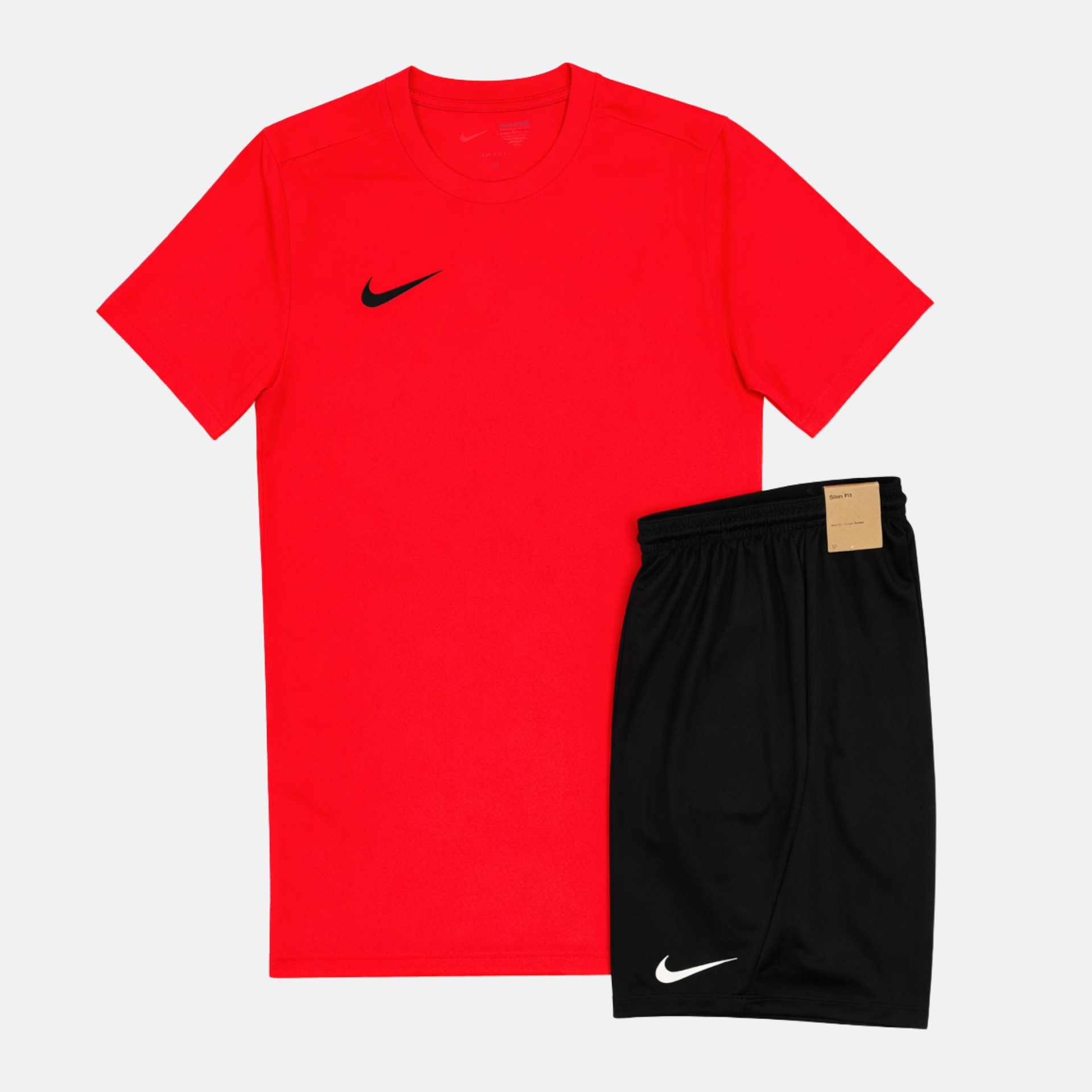 Dri Fit Tshirt Shorts Set Crimson Black